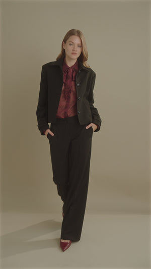 Mini Coat Jacket Black